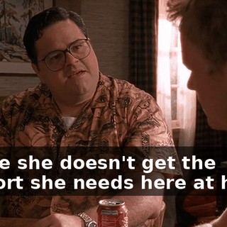 Maybe she doesn't get the support she needs here at home.