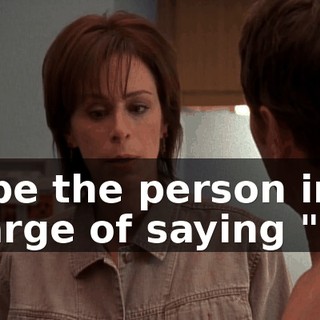 to be the person in charge of saying "no"