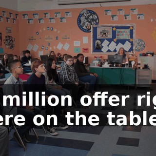 $10 million offer right there on the table.