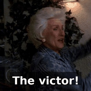 The victor!