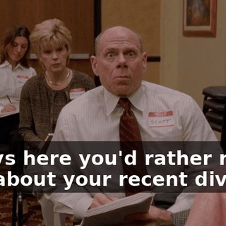 It says here you'd rather not talk about your recent divorce.