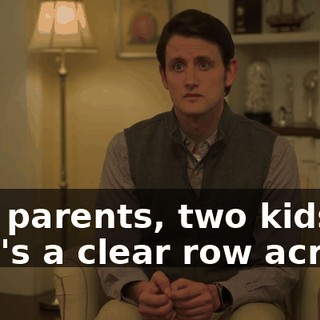 Two parents, two kids... that's a clear row across.