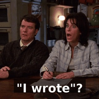 "I wrote"?
