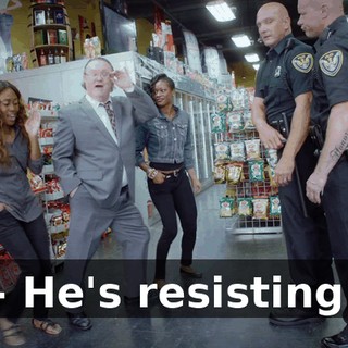 - He's resisting.