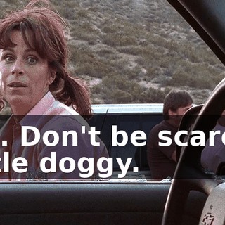 Oh. Don't be scared, little doggy.