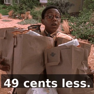 49 cents less.