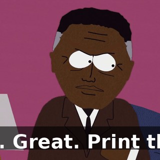 Cut. Great. Print that.