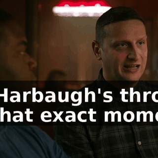 by Harbaugh's throw at that exact moment,