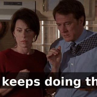 He keeps doing that.
