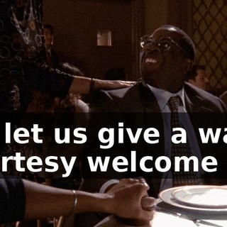 So, let us give a warm courtesy welcome
