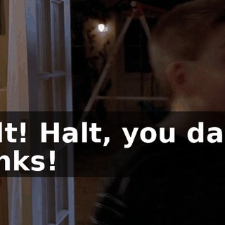 Halt! Halt, you damn punks!