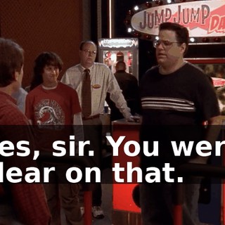 Yes, sir. You were clear on that.