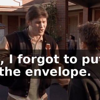 No, I forgot to put it in the envelope.