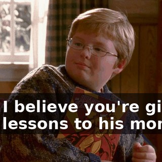 And I believe you're giving golf lessons to his mom.