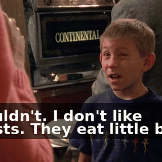 I couldn't. I don't like ghosts. They eat little boys.