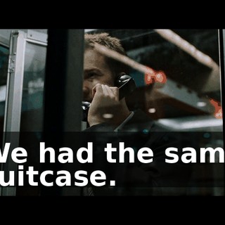 We had the same suitcase.