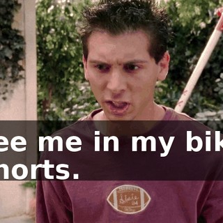 see me in my bike shorts.