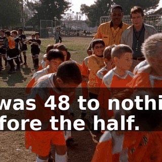 It was 48 to nothing before the half.