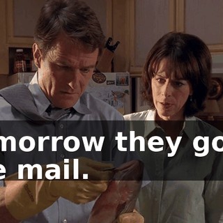 Tomorrow they go in the mail.