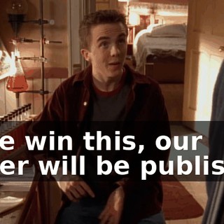 If we win this, our paper will be published