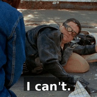 I can't.