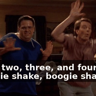 One, two, three, and four, and boogie shake, boogie shake,