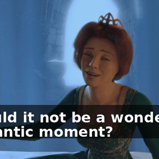 Should it not be a wonderful, romantic moment?
