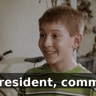 "President, comma,