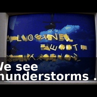 We see thunderstorms ...