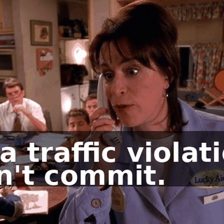 for a traffic violation I didn't commit.