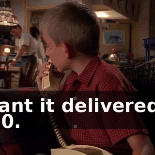 I want it delivered at 3:00.