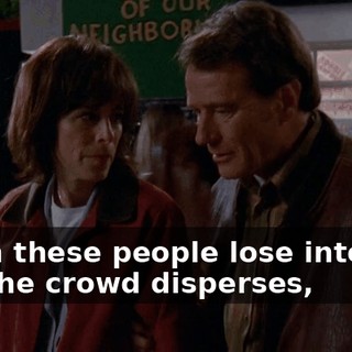 When these people lose interest, and the crowd disperses,