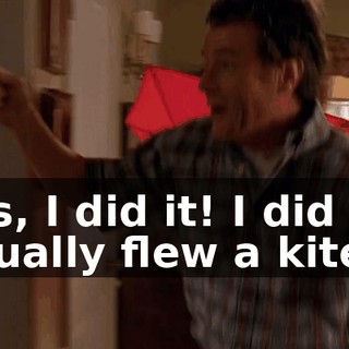 Lois, I did it! I did it, I actually flew a kite!