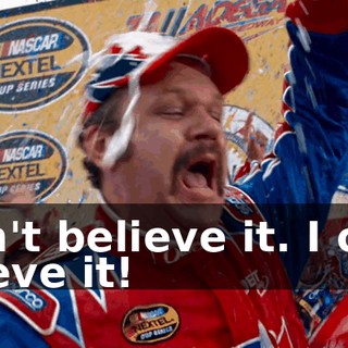 I can't believe it. I can't believe it!