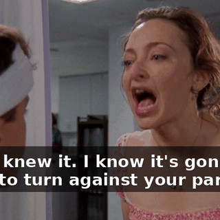I just knew it. I know it's gonna be hard to turn against your parents,