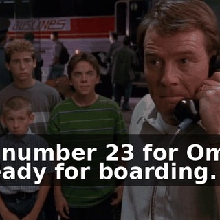Bus number 23 for Omaha is ready for boarding.
