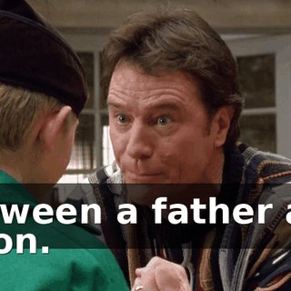 between a father and a son.