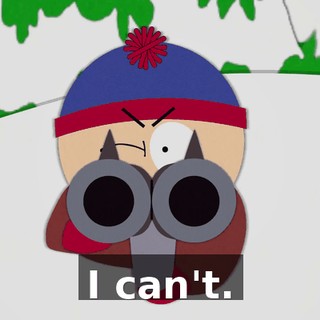 I can't.