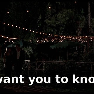 I want you to know.