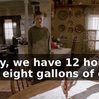 Okay, we have 12 hours and eight gallons of gas.