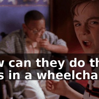 How can they do that? He's in a wheelchair.