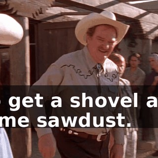 Go get a shovel and some sawdust.