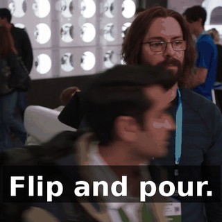Flip and pour.