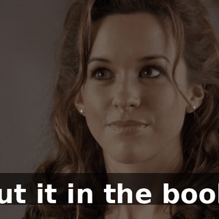 Put it in the book.