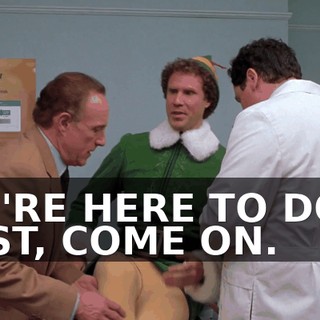 WE'RE HERE TO DO A TEST, COME ON.