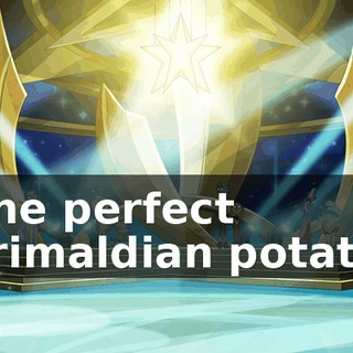 One perfect Grimaldian potato.