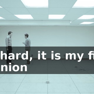 Richard, it is my firm opinion