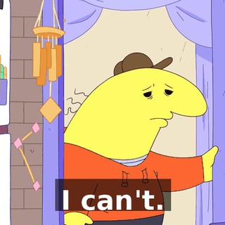 I can't.