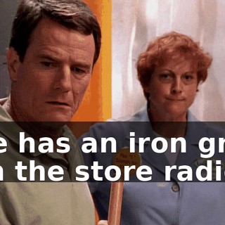 He has an iron grip on the store radio.