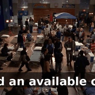 find an available cot,